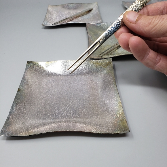 Vazuma Set Of 5 Appetizer Plates With Forks - Picture 2 of 13